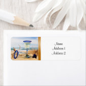 Étiquette Adresse de retour Label Beach Wedding (En situation)