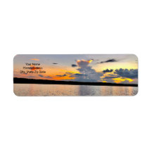Adresse de retour Label Lake Oconee Sunset Design