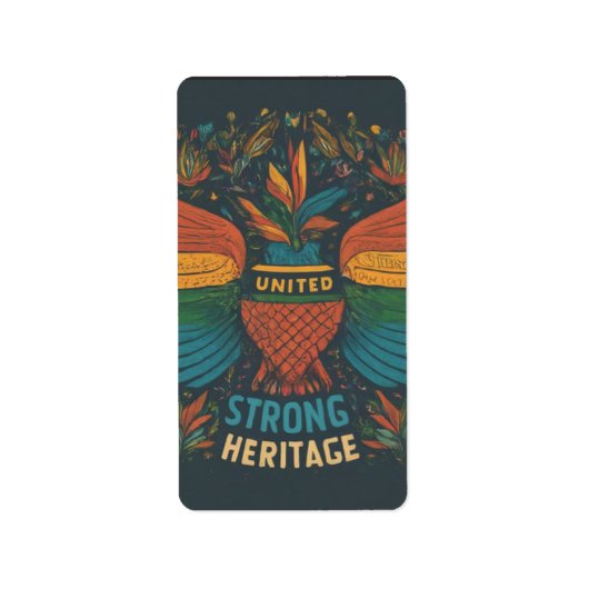 Étiquette Adresse de retour Label "United Pride Strong Herit (Devant)