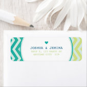 Étiquette ADRESSE DE RETOUR LABELS ombre chevron motif bold (En situation)