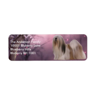 Étiquette Adresse de Retour Lhasa Apso