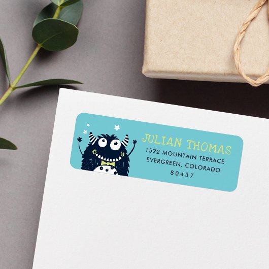 Étiquette Adresse de retour Little Monster