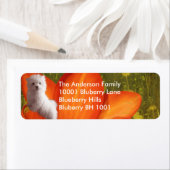 Étiquette Adresse de retour Maltais & Fleurs (En situation)