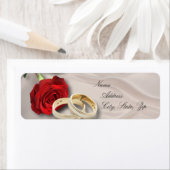 Étiquette Adresse de retour mariage (En situation)