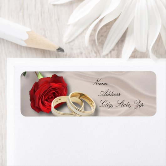 Étiquette Adresse de retour mariage (En situation)