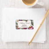 Étiquette Adresse de retour Mariage Fleur papillon floral (En situation)