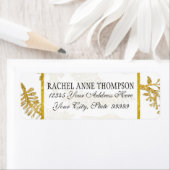 Étiquette Adresse de retour Mariage Moderne Parties scintill (En situation)