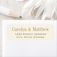 Adresse de Retour Mariage Vintage Ivoire Classique