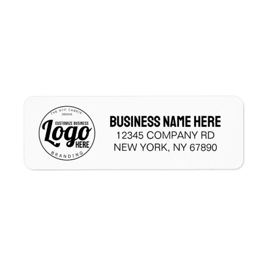 Étiquette Adresse de retour marquée du logo de l'entreprise (Devant)