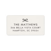 Étiquette Adresse de retour minimale à main tirée par la mai (Devant)