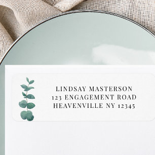 Étiquette Adresse de retour minimale de l'eucalyptus