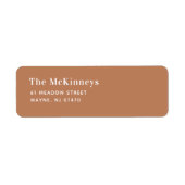 Étiquette Adresse de retour minimale de rouille (Devant)