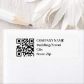 Étiquette Adresse de retour minimale du code QR (En situation)