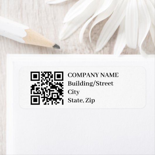 Étiquette Adresse de retour minimale du code QR (En situation)