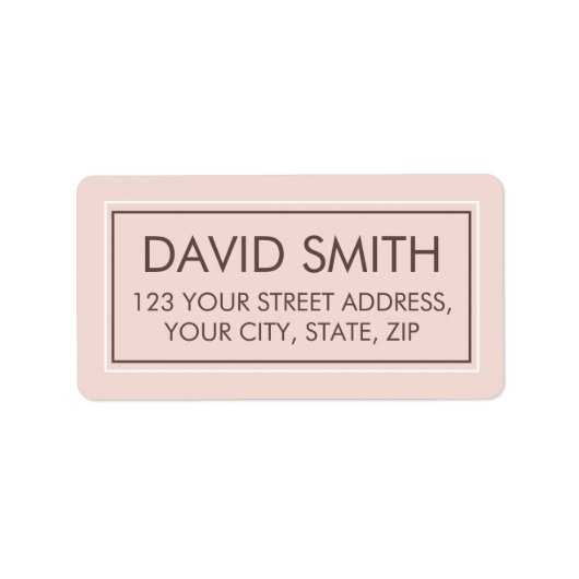 Étiquette Adresse de retour minimale moderne modifiable (Devant)