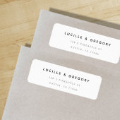 Étiquette Adresse de retour minimale personnalisée simple