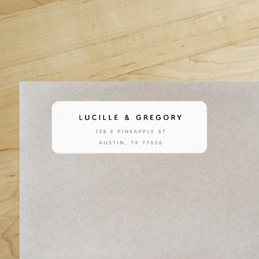 Étiquette Adresse de retour minimale personnalisée simple