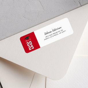 Étiquette Adresse de retour minimaliste de scénario de fin d