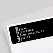 Étiquette Adresse de retour moderne