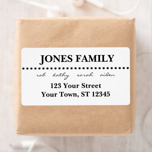 Étiquette Adresse de retour moderne lable (En situation)