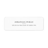 Étiquette Adresse de retour moderne Modèle de conception sim (Devant)