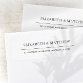 Étiquette Adresse de retour moderne simple et chic