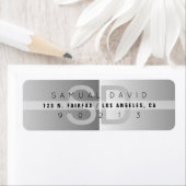 Étiquette Adresse de retour moderne unique (En situation)