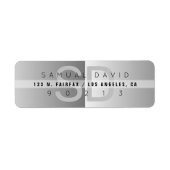 Étiquette Adresse de retour moderne unique (Devant)