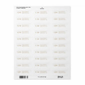 Étiquette Adresse de retour Monogram Business Gold (Feuille entière)