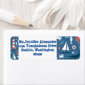 Étiquette Adresse de retour nautique (En situation)