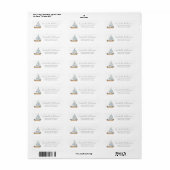 Étiquette Adresse de Retour Nautique Simple (Feuille entière)