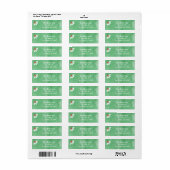 Étiquette Adresse de retour Noël vert (Feuille entière)