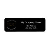 Étiquette Adresse de retour Noir (Devant)