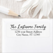 Étiquette Adresse de retour Nom de famille personnalisé Scri (En situation)