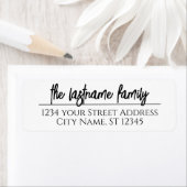 Étiquette Adresse de retour Nom personnalisé - Lucky Mode Sc (En situation)