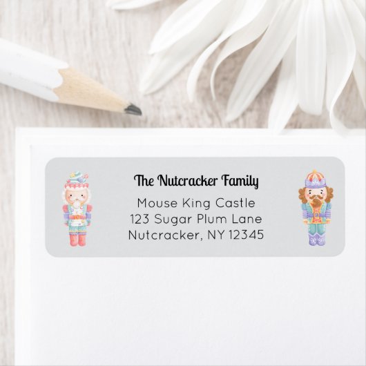 Étiquette Adresse de retour Nutcracker (En situation)