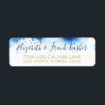 Étiquette ADRESSE DE RETOUR or couleur bleu clair d'aquarell<br><div class="desc">par kat massard >>> www.simplysweetPAPERIE.com <<< Aimez le design,  mais souhaitez voir quelques changements - un autre jeu de couleurs,  un produit,  ajouter une photo ou une adaptation pour une occasion différente - pas de souci contactez-moi,  kat@simplysweetPAPERIE.com - Je suis heureux de vous aider! - - - -</div>