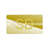 Étiquette Adresse de retour or moderne unique (Devant)