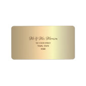 Étiquette Adresse de retour or simple (Devant)