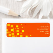 Étiquette Adresse de retour orange moderne (En situation)