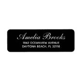 Étiquette Adresse de retour personnalisée avec écriture mode (Devant)