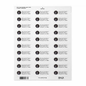 Étiquette Adresse de retour personnalisée de Chien-taureau (Feuille entière)