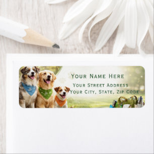 Étiquette Adresse de retour personnalisée pour chiens