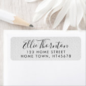 Étiquette Adresse de retour personnalisée simple Shabby Chic (En situation)