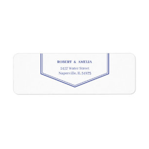 Étiquette Adresse de retour personnalisée simple violet