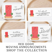 Étiquette Adresse de Retour Porte Rouge
