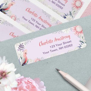 Étiquette Adresse de Retour pour Baby Shower Lavande Neutre