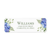 Étiquette Adresse de retour pour dîner de répétition Hortens (Devant)