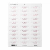 Étiquette Adresse de retour pour la date de sauvegarde de ma (Feuille entière)