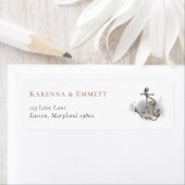 Étiquette Adresse de retour pour la fête prénatale d'aventur (En situation)